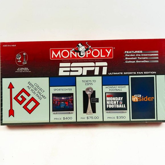 Vintage Monopoly ESPN‎ Ultimate Sports Fan Edition Board Game Hasbro Sealed